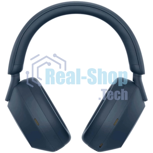 Беспроводные/проводные наушники Sony WH-1000XM5 синий, полноразмерные, Bluetooth + проводной, активное шумоподавление, до 30 ч