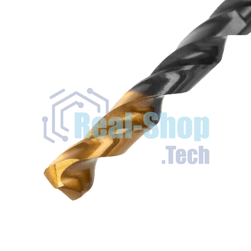 Сверло по металлу Denzel 6 мм, HSS-Tin, Golden Tip, 10 шт.