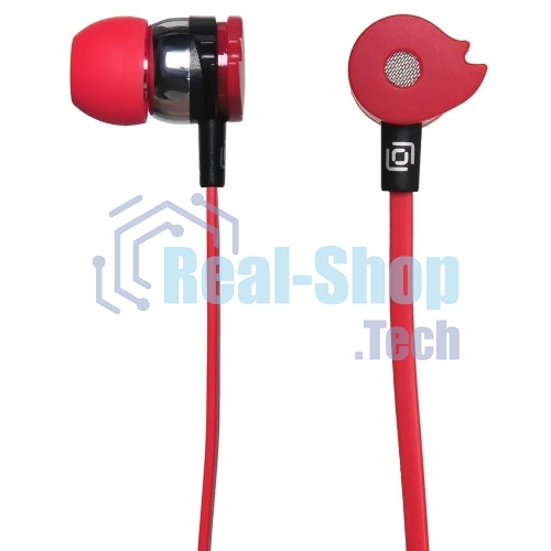 Проводные наушники Oklick HP-S-210 красный, внутриканальные, Jack 3.5 мм