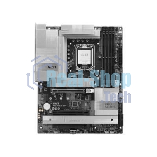 Материнская плата MSI PRO Z890-A WIFI, LGA 1851, Intel Z890, 4xDDR5, 4xSATA, 4xM.2, 1xPCIe 5.0 x16, 2xPCIe 4.0 x4, 1xHDMI, 2xUSB-C Thunderbolt 4, 1xUSB-C 3.2 Gen 2, 3xUSB-A 3.2 Gen 2, 4xUSB-A 3.2 Gen 1, 1x 5Gb LAN, 2x3.5 мм, 7.1, ATX