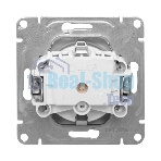Механизм розетки EKF UP1-SOA-110 16А, с заземлением, без шторок, алюминий Эпика