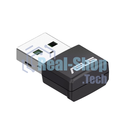 Адаптер Wi-Fi ASUS USB-AX55 NANO 90IG06X0-MO0B00 WI-FI 802.11ax/ac/a/g/n, 400 + 867 Mbps USB 3.0 Adapter + 2 антенны