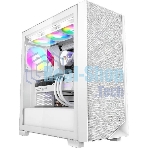 Компьютерный корпус PCCooler C3D510 WH ARGb, Tempered Glass Full Tower, White, TG, 0.7 SPCC, 3x120мм ARGb E-ATX, ATX, mATX, mITX 170/390/410мм 2x2.5