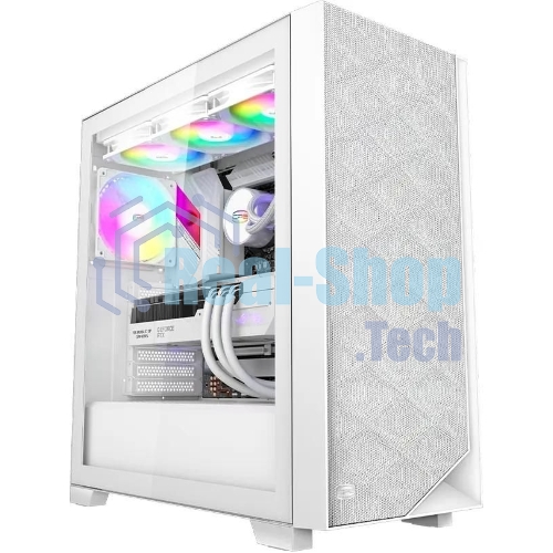 Компьютерный корпус PCCooler C3D510 WH ARGb, Tempered Glass Full Tower, White, TG, 0.7 SPCC, 3x120мм ARGb E-ATX, ATX, mATX, mITX 170/390/410мм 2x2.5