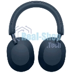 Беспроводные/проводные наушники Sony WH-1000XM5 синий, полноразмерные, Bluetooth + проводной, активное шумоподавление, до 30 ч