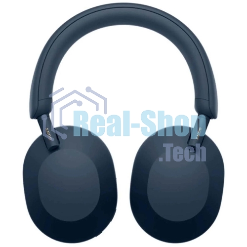 Беспроводные/проводные наушники Sony WH-1000XM5 синий, полноразмерные, Bluetooth + проводной, активное шумоподавление, до 30 ч