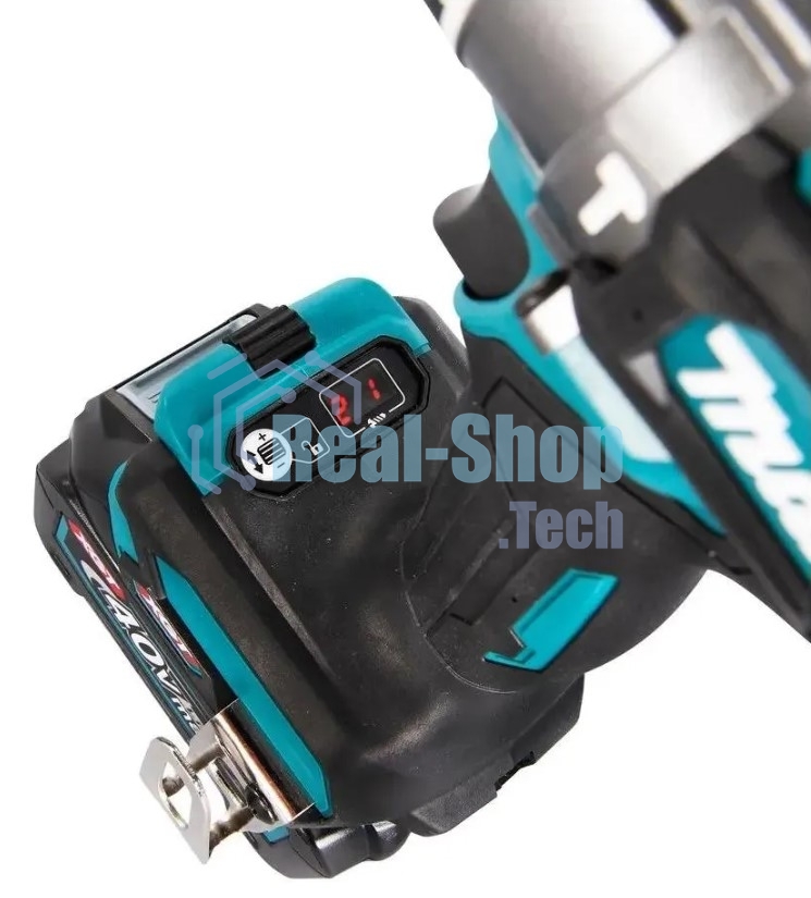 Дрель-шуруповерт Makita HP001GD201, 40 В, 2,5 Ач, 140 Нм, бесщеточный, ударный