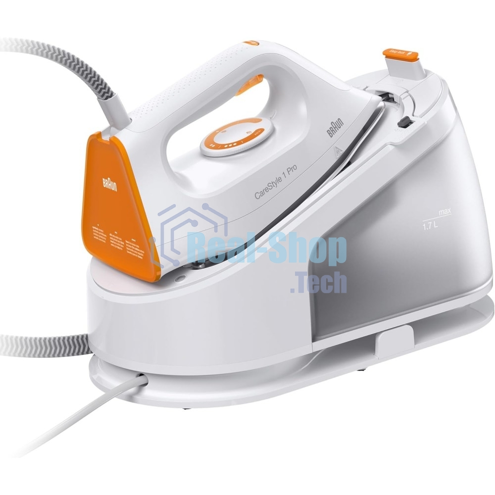 Парогенератор Braun IS 1511 WH белый/оранжевый, 2200 Вт, 110 г/мин, 360 г/мин, 1700 мл