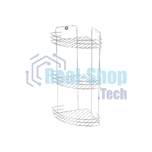 Полка угловая трехъярусная РЫЖИЙ КОТ Vento 19*19*41 см хром (310847)