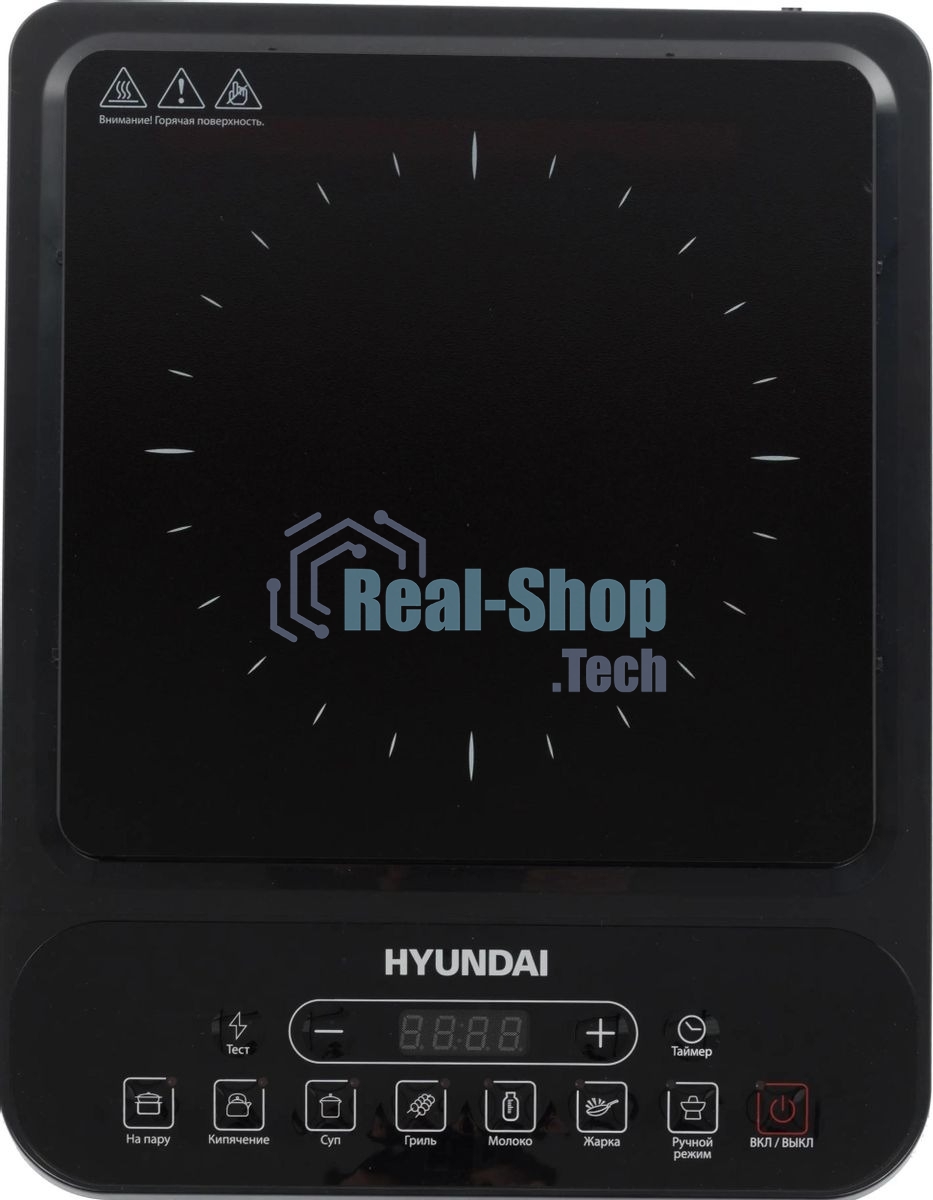 Плита настольная электрическая Hyundai HYC-0101 черный, 1.4 кВт, индукция, конфорки - 1, стеклокерамика, сенсор