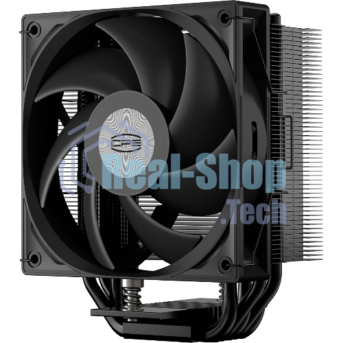 Кулер для процессора PCCooler RT500 BK (240W, 4-pin PWM, LED temp., 152мм, Al/Cu, 5x6мм, 1x120мм, 73.32CFM, 34.9dBA, 2200RPM, S: 1851/1700/1200/115X, AM5/AM4, черный)