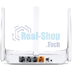 Роутер Mercusys MW306R 300 Mbps Multi-Mode Wireless N Router, 3 × Fixed External Antennas, 3× 10/100 LAN Port, 1× 10/100 WAN Port, 4 in 1- Access Point/Router/Range extender/WISP Mode, WPS/Reset Button, Parental Controls, Guest Network