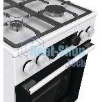Плита Газовая Gorenje GGI5C22WF, газовая духовка, стеклянная крышка, чугун, белый