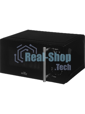 Микроволновая печь WILLZ MOS-1706MB черный, 17 л, 700 Вт, переключатели — поворотный механизм