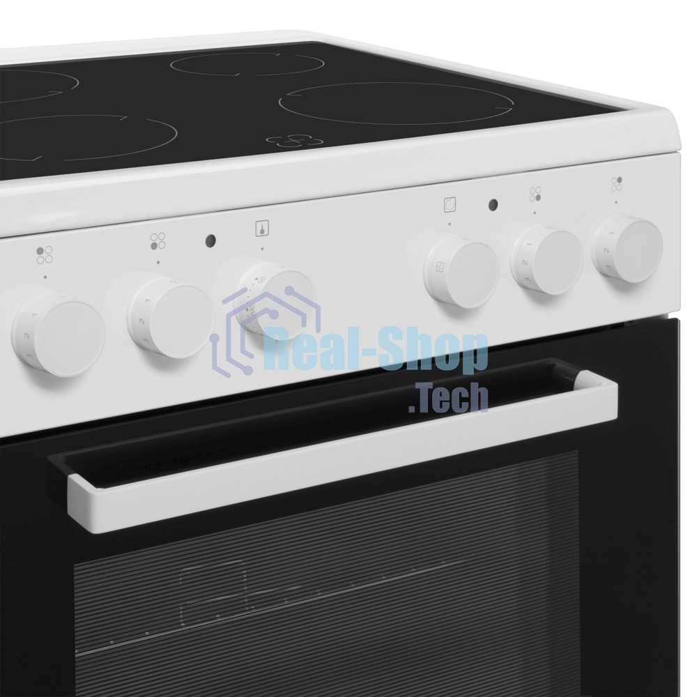 Плита электрическая Maunfeld MEC65CW07 белый, конфорок 4 шт, духовка 60 л, 60 см x 85 см x 60 см