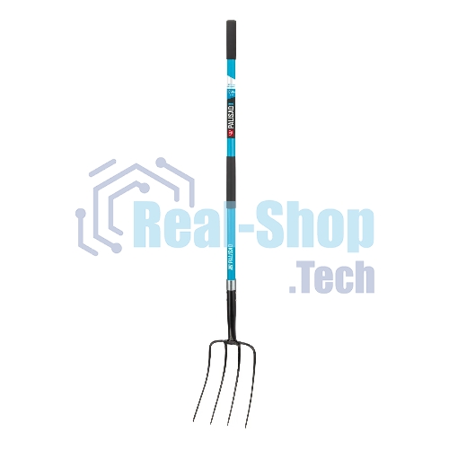 Вилы Palisad LUXE 4-х рогие,сенные, кованые, 210х310х1510 мм, фибергласовый черенок, ПВХ накладка