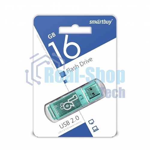 Флешка USB Smartbuy Glossy series Green (SB16GBGS-G), 16Gb, USB 2.0, R/W 25/15, зеленый