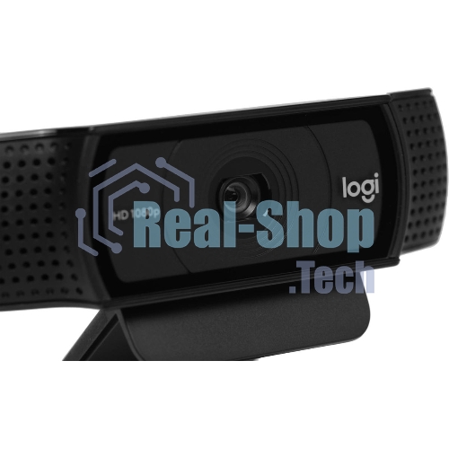 Веб-камера Logitech C920 1920x1080, 30 кадр/с, USB Type-A, микрофон (2 шт, шумоподавление), автоматическая фокусировка, автоосвещение, универсальное крепление