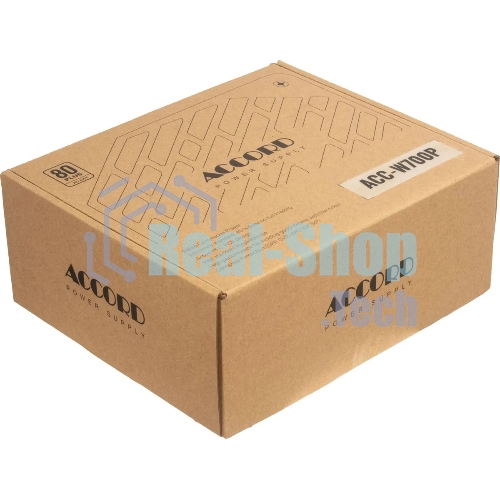Блок питания Accord ACC-W700P, 700Вт, 80 PLUS WHITE, 120мм, черный
