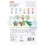 Карандаши цветные Deli EC113-18 Enovation, трехгранный профиль, пластик 18 цветов, коробка с европодвесом (18шт)