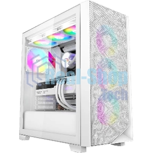 Компьютерный корпус PCCooler C3D510 WH ARGb, Tempered Glass Full Tower, White, TG, 0.7 SPCC, 3x120мм ARGb E-ATX, ATX, mATX, mITX 170/390/410мм 2x2.5