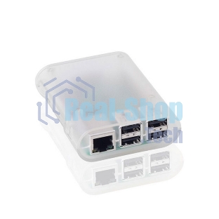 Корпус ACD Transparent RA076 ABS Plastic Injection Molding case with Stripe for Raspberry Pi 3 B (прозрачный, овальный на винтах)(RASP1795)