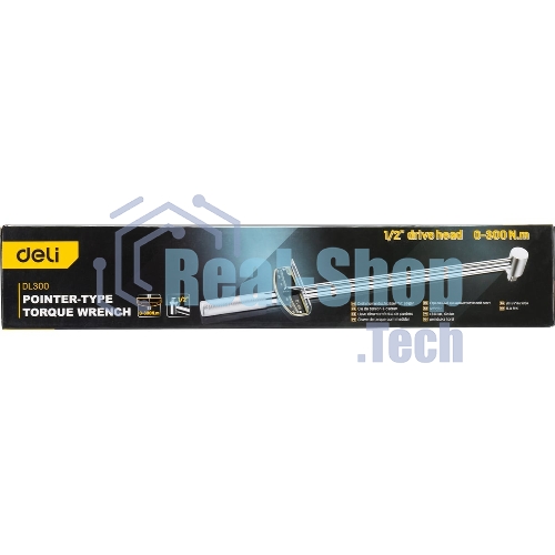 Динамометрический ключ Deli DL300 0-300Нм, 1/2