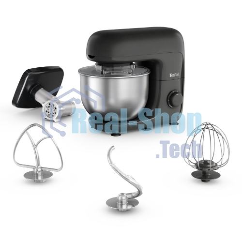 Кухонная машина Tefal Bake Essential QB161H38, черный/серебристый