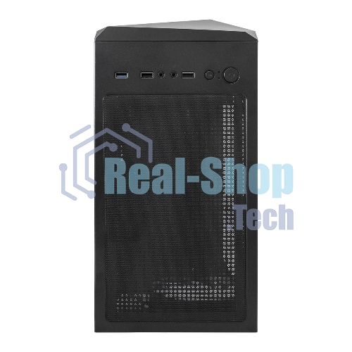 Компьютерный корпус Miditower ExeGate EVO-8225-NPX600 (ATX, БП 600NPX с вент. 12см, 2хUSB+1хUSB 3.0, черный, 2 вент. с RGb подсветкой и полоса на передней панели, боковая панель - закаленное стекло)