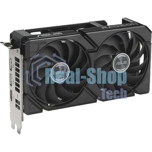 Видеокарта Asus PCI-E 5.0 DUAL-RX9060XT-16G AMD Radeon RX 9060XT 16Gb 128bit GDDR6 2550/20000 HDMIx1 DPx2 HDCP Ret