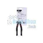 Плоскогубцы удлиненные Deli DL0104 200 мм, Cr-V, эксцентриковый шарнир, антикоррозийное покрытие, трехкомпонентная прорезиненная рукоять