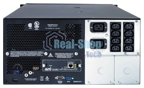 Источник бесперебойного питания APC Smart-UPS SUA5000RMI5U / 5000ВА / 4000Вт / 2 х IEC 320 C19 (компьютерная), 8 х IEC 320 C13 (компьютерная)