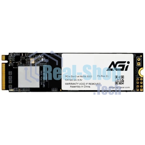 Накопитель SSD AGI AI298, 1Tb, PCIe 3.0 x4, M.2 2280, NVMe, R/W 2590/2050