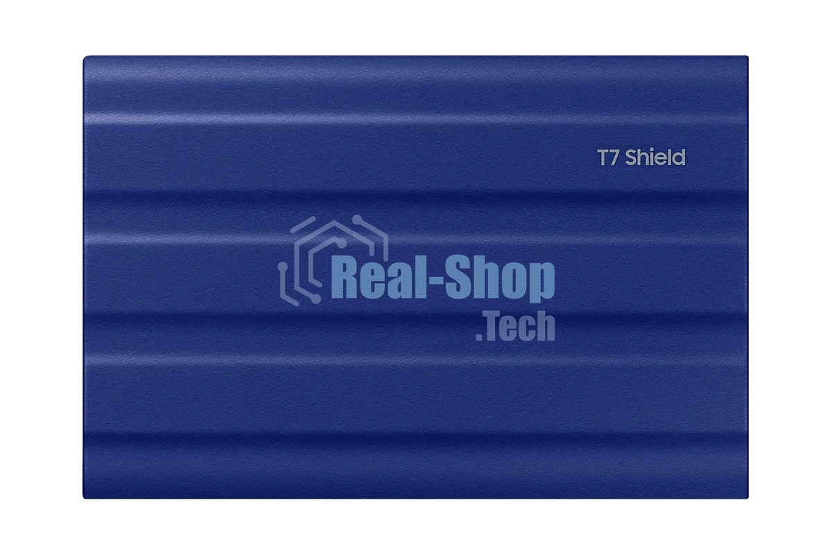 Внешний SSD Samsung T7 Shield, 1TB, USB 3.2 Gen 2 Type-C, R/W 1050/1000, синий
