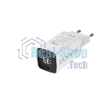 Сетевое зарядное устройство Maxvi A402PD LED 33W, 1xUSB-A, 1xUSB-C, белый