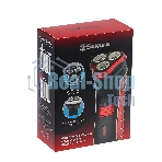 Электробритва Sakura SA-5414RB красно-черный(Бритва электрическая, сухое бритье, работа от аккумулятора. 3 бреющие головки. Индикатор заряда батарейки. Защитная крышка. Щеточка для очистки.)