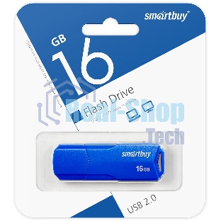 Флешка USB SmartBuy CLUE Blue (SB16GbCLU-BU), 16Gb, USB 2.0, R/W 15/8, синий