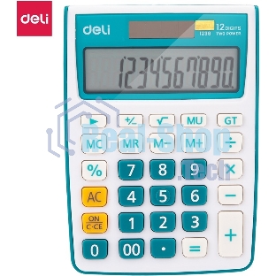 Калькулятор настольный Deli E1238/BLUE синий 12-разр.