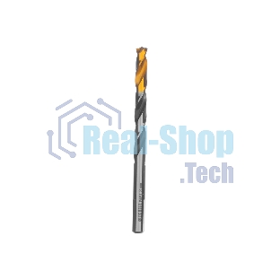 Сверло спиральное по металлу Denzel 8 x 117мм, Р6М5, Golden Tip, многогранная заточка