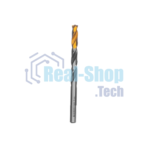 Сверло спиральное по металлу Denzel 8 x 117мм, Р6М5, Golden Tip, многогранная заточка