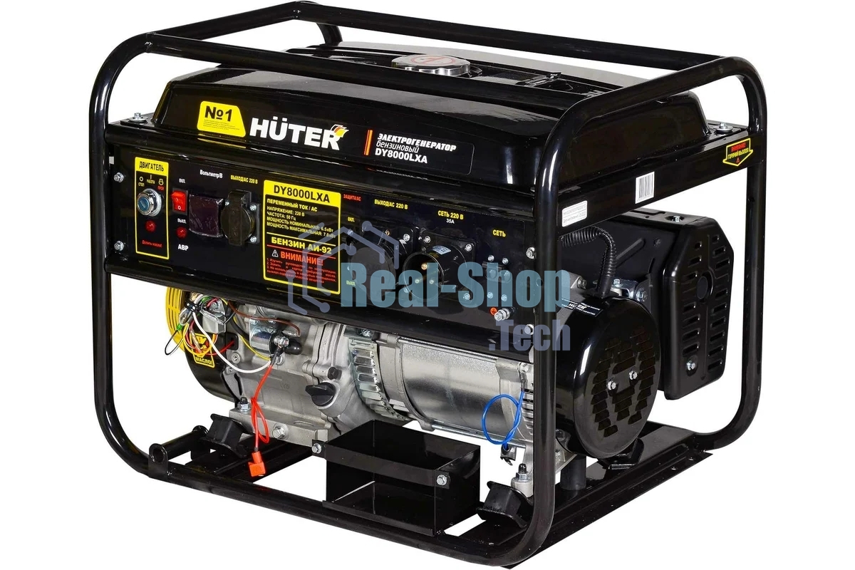 Электрогенератор бензиновый Huter DY8000LXA, 6.5 кВт, 81 дБ, 94 кг