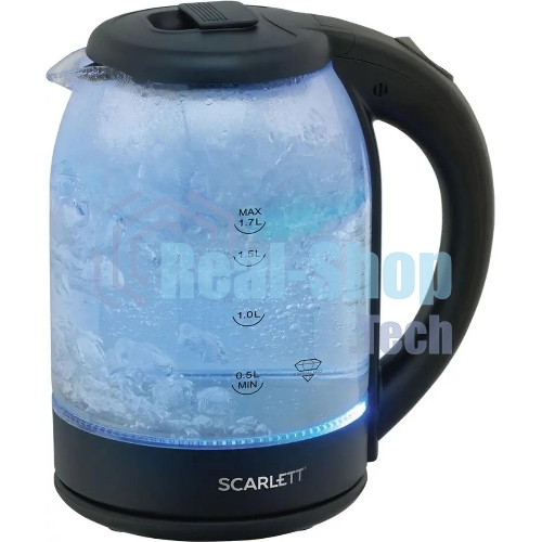 Чайник электрический Scarlett SC-EK27G90 черный Мощность, Вт: 1800; Объем, л: 1.7