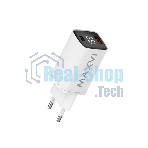 Сетевое зарядное устройство Maxvi A402PD LED 33W, 1xUSB-A, 1xUSB-C, белый