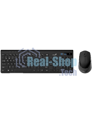 Комплект клавиатура+мышь Genius SlimStar 8230 беспроводной, USB + Bluetooth, 1000 DPI, чёрный