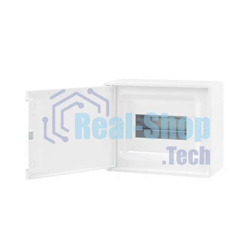 Щиток настенный FRAME DKC F08W1WW 8мод. с бел. дверцей с 2 шинами PEN на 6 и 8 отверст. белый