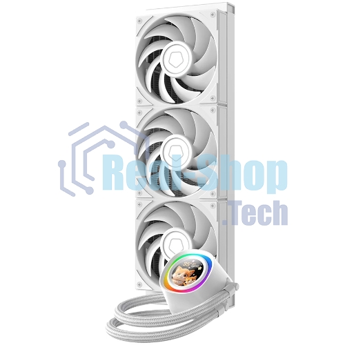 Система жидкостного охлаждения ID-Cooling FX360 LCD PE WHITE (Soc 1851/1700/1200/115X/AM5/AM4, 3x120мм fan, 2450rpm, 34.3 дБ, 350W, PWM 4-pin, Al+Cu) (FX360 LCD P