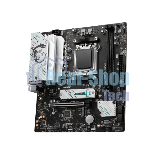 Материнская плата MSI B650M GAMING WIFI, AM5, AMD B650, 2xDDR5, 4xSATA, 2xM.2, 1xPCIe 4.0 x16, 1xPCIe 3.0 x1, 1xDP, 1xHDMI, 1x2.5Gb LAN, Wi-Fi 6E, Bluetooth 5.3, 1xUSB-C 5Gbps, 3xUSB-A 5Gbps, 2xUSB-A 2.0, 1xS/PDIF, 5x3.5 мм, 7.1, mATX