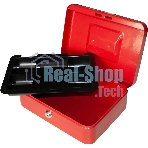 Ящик для денег Silwerhof 90x250x180 красный сталь