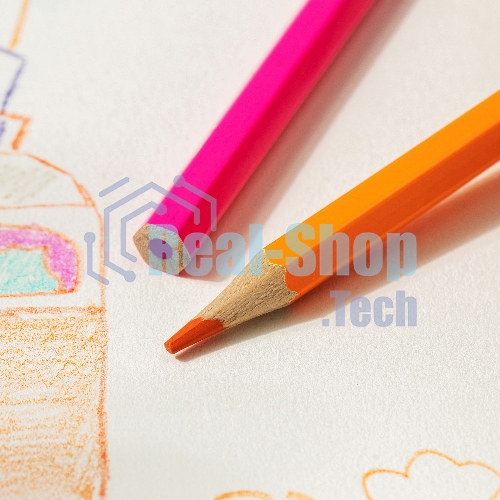 Карандаши цветные Deli EC130-24 ColoRun, шестигранный профиль, дерево 24 цвета, коробка с европодвесом (24шт)