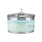 Кастрюля LARA LR02-544 MINT 24x13 см, 5,7 л, носик, индукционное дно, крышка с бортом, нержавеющая сталь